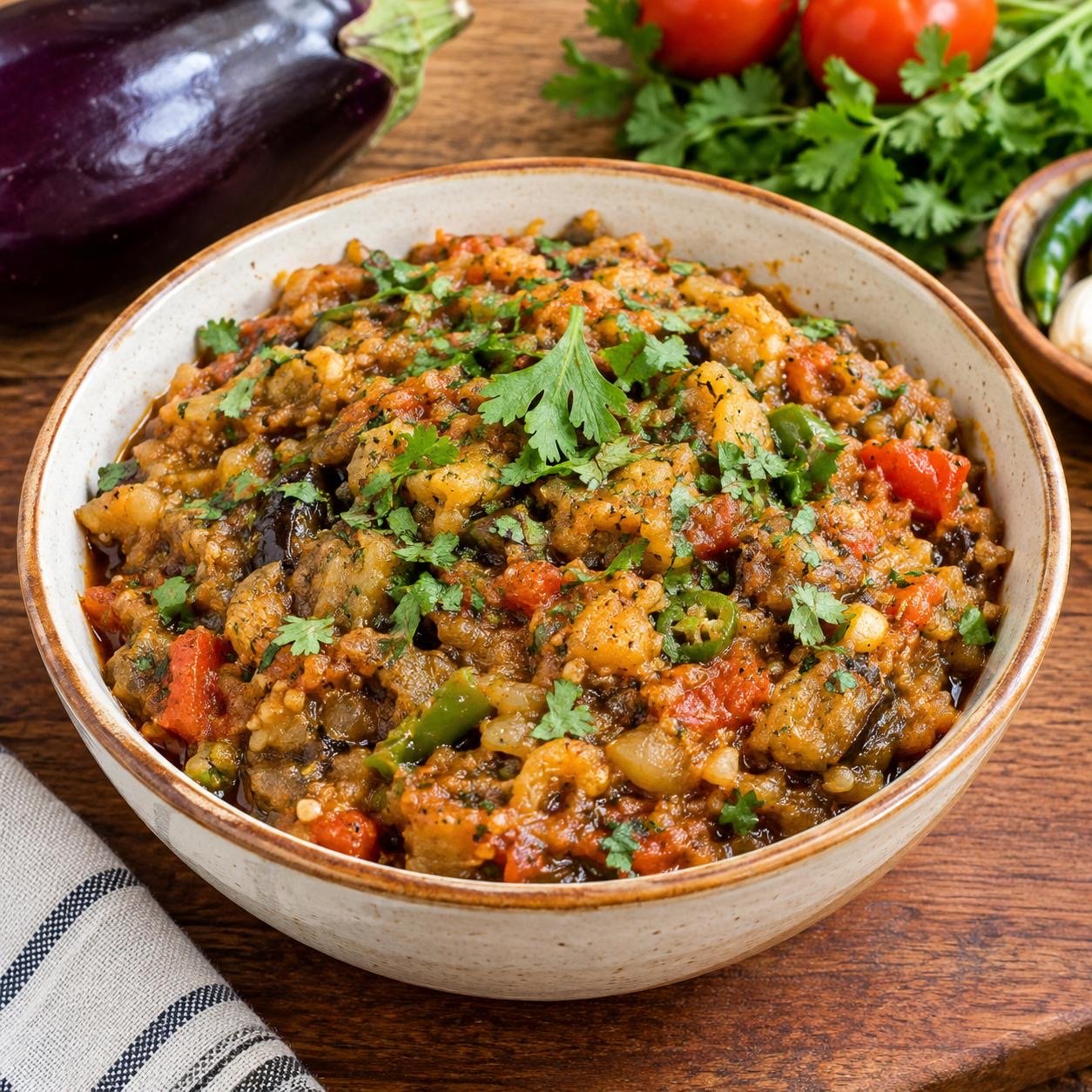 Baigan Bharta - homemade food in Singapore